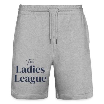 La Ligue des Dames - Short de jogging bio TRAINER Stanley/Stella unisexe - gris chiné - Devant - Nik (191cm) & Marisol (170cm)