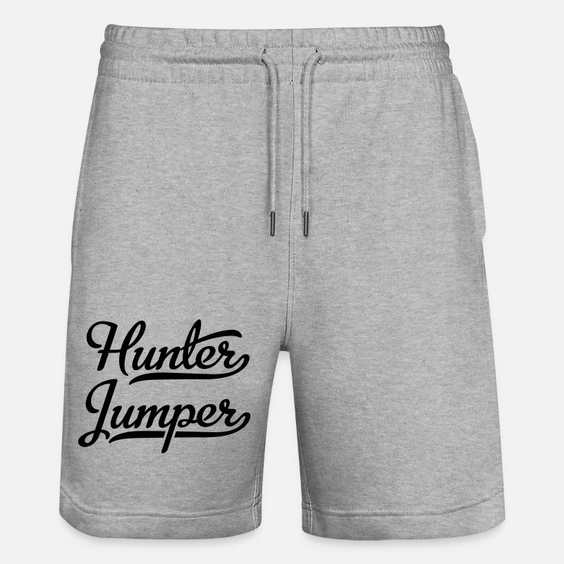 Hunter Jumper - Stanley/Stella Unisex Bio Joggingshorts Trainer  - Grau meliert