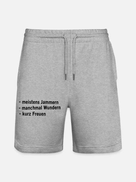 Jammern Wundern Freuen - Stanley/Stella Unisex Bio Joggingshorts Trainer - Grau meliert