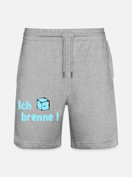 Ich brenne - Stanley/Stella Unisex Bio Joggingshorts Trainer  - Grau meliert