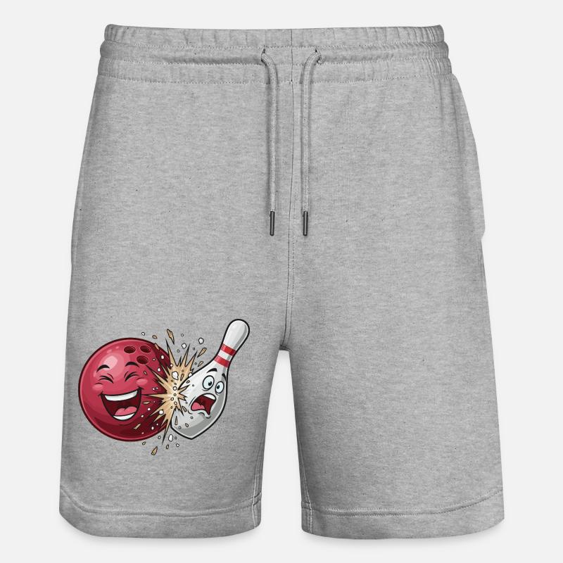 Bullet Cracker : Affrontement de bowling - Short de jogging bio TRAINER Stanley/Stella unisexe - gris chiné