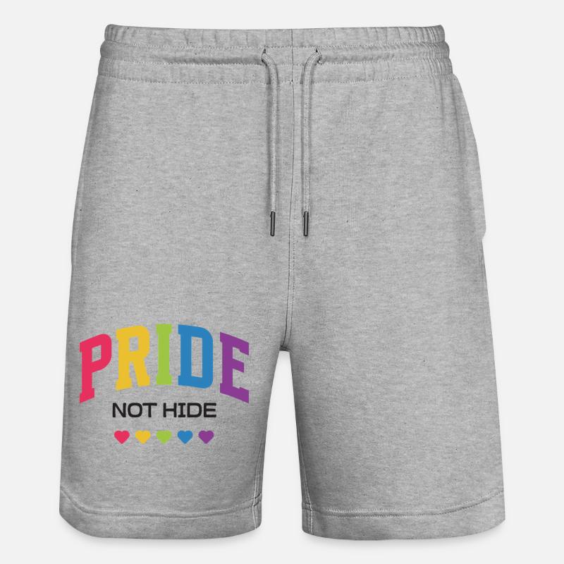 LGBTQ-Pride-Monat – Pride, nicht verstecken. - Stanley/Stella Unisex Bio Joggingshorts Trainer  - Grau meliert