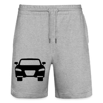 Auto - Stanley/Stella Unisex Bio Joggingshorts Trainer  - Grau meliert - Vorne - Nik (191cm) & Marisol (170cm)