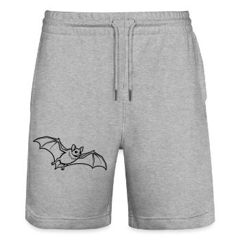 chauve-souris - Short de jogging bio TRAINER Stanley/Stella unisexe - gris chiné - Devant - Nik (191cm) & Marisol (170cm)