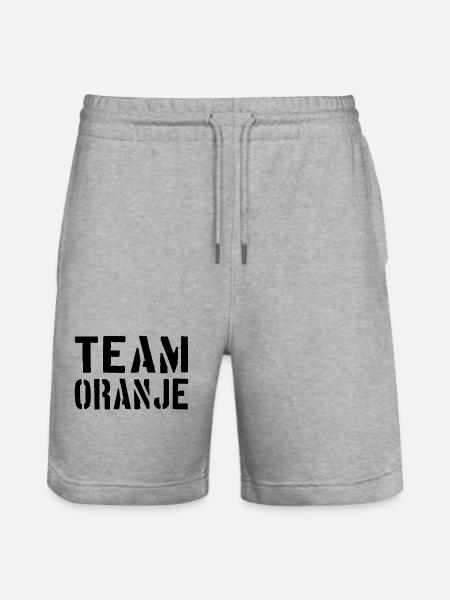 Team Oranje - Nederland - Niederlande Netherlands - Stanley/Stella Trainer Unisex Organic Jogging Shorts - heather grey