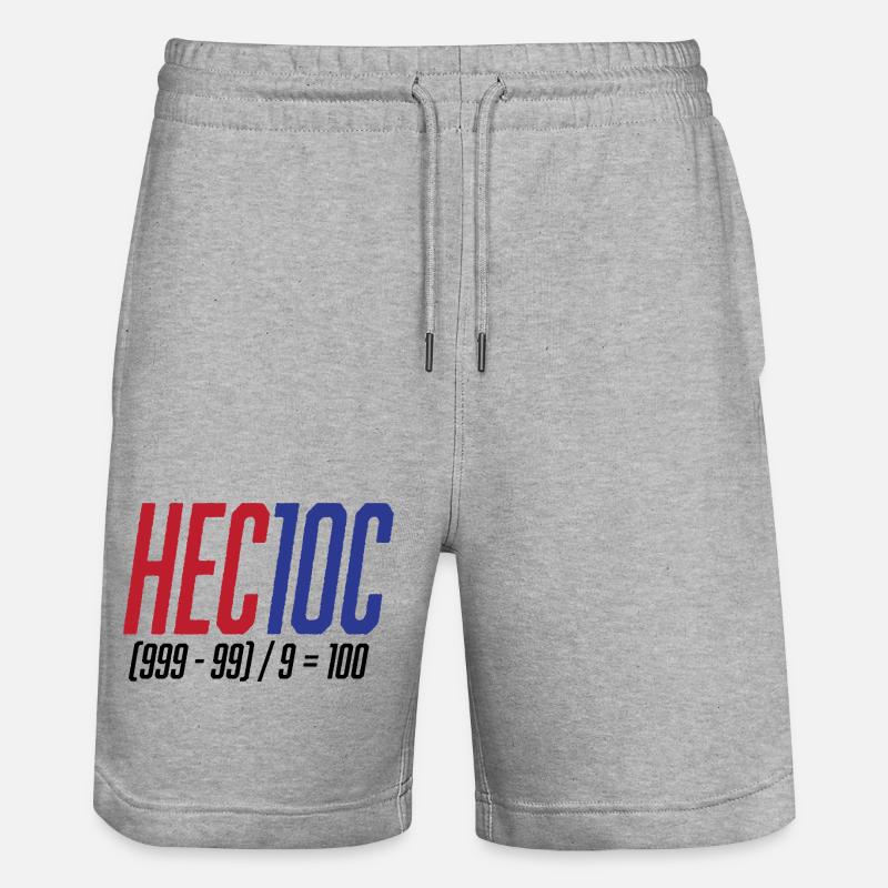 Hectoc Mental Arithmetic Game, Math - Stanley/Stella Trainer Unisex Organic Jogging Shorts - heather grey