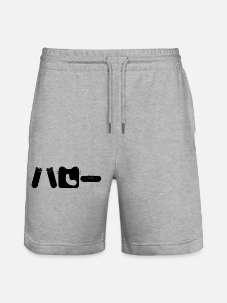 Hello Cat på Japansk - Stanley/Stella Trainer økologiske unisex joggingshorts - grå meleret