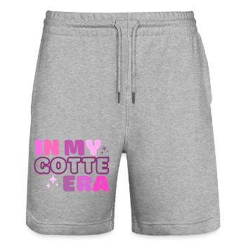 Design for the proud goddess, godmother, godmother - Stanley/Stella Trainer Unisex Organic Jogging Shorts - heather grey - Front - Nik (191cm) & Marisol (170cm)