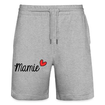 OMA. MAMA. OMA. MUTTERTAG - Stanley/Stella Unisex Bio Joggingshorts Trainer  - Grau meliert - Vorne - Nik (191cm) & Marisol (170cm)