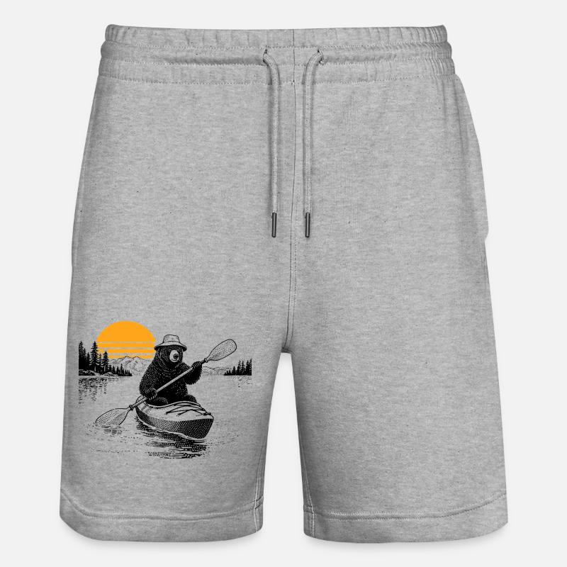 Kayak Bear - Short de jogging bio TRAINER Stanley/Stella unisexe - gris chiné