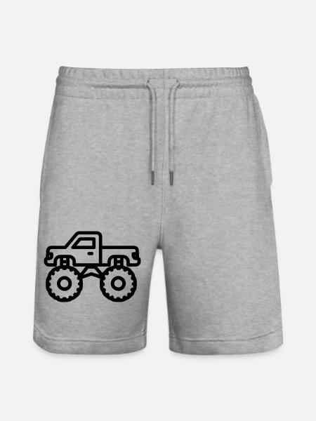 Monstertruck - Stanley/Stella Unisex Bio Joggingshorts Trainer  - Grau meliert