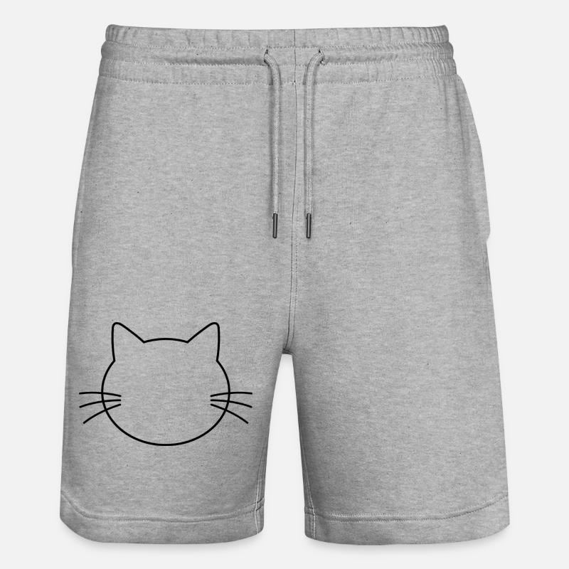 Tête de chat - Short de jogging bio TRAINER Stanley/Stella unisexe - gris chiné
