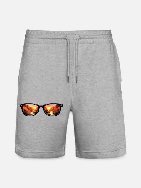 Desert Canyon Sunset Sunglasses - Stanley/Stella Unisex Bio Joggingshorts Trainer - Grau meliert