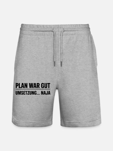 Plan war gut – Umsetzung… naja  - Stanley/Stella Unisex Bio Joggingshorts Trainer  - Grau meliert