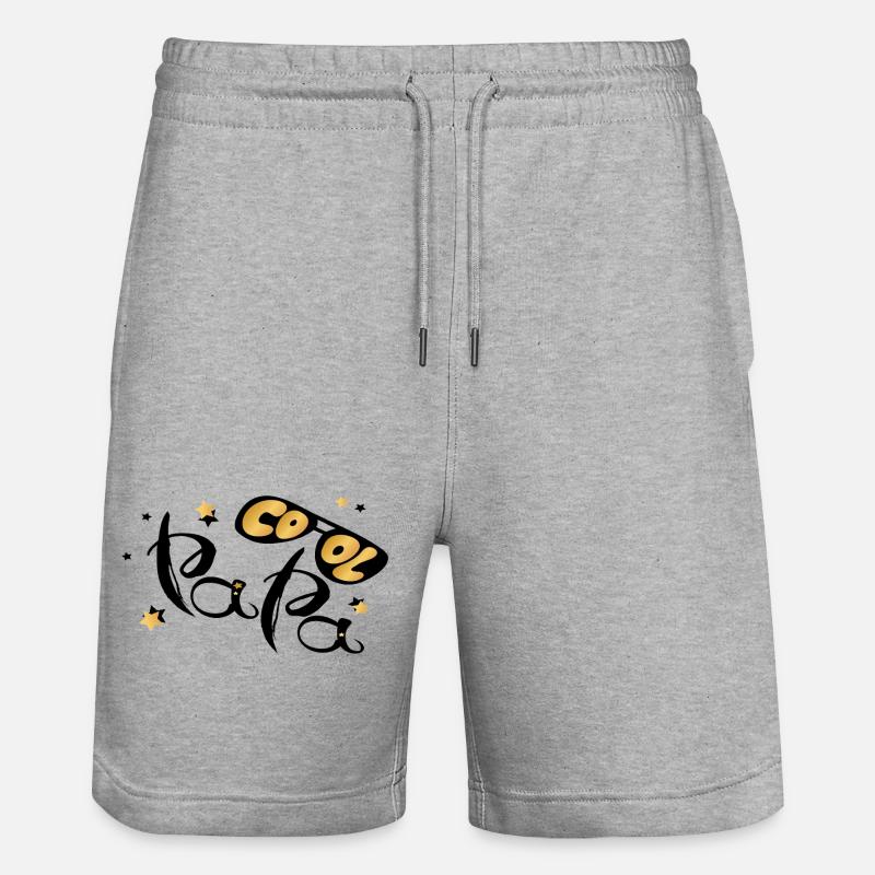 Papa cool - Short de jogging bio TRAINER Stanley/Stella unisexe - gris chiné