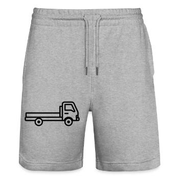 Lkw - Stanley/Stella Unisex Bio Joggingshorts Trainer  - Grau meliert - Vorne - Nik (191cm) & Marisol (170cm)