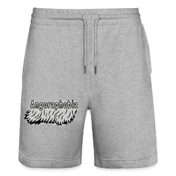Angoraphobia - Stanley/Stella Unisex Bio Joggingshorts Trainer  - Grau meliert - Vorne - Nik (191cm) & Marisol (170cm)