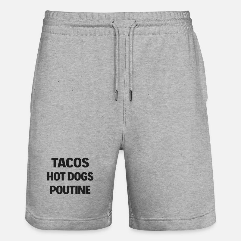 Tacos Hot Dog Poutine - Short de jogging bio TRAINER Stanley/Stella unisexe - gris chiné