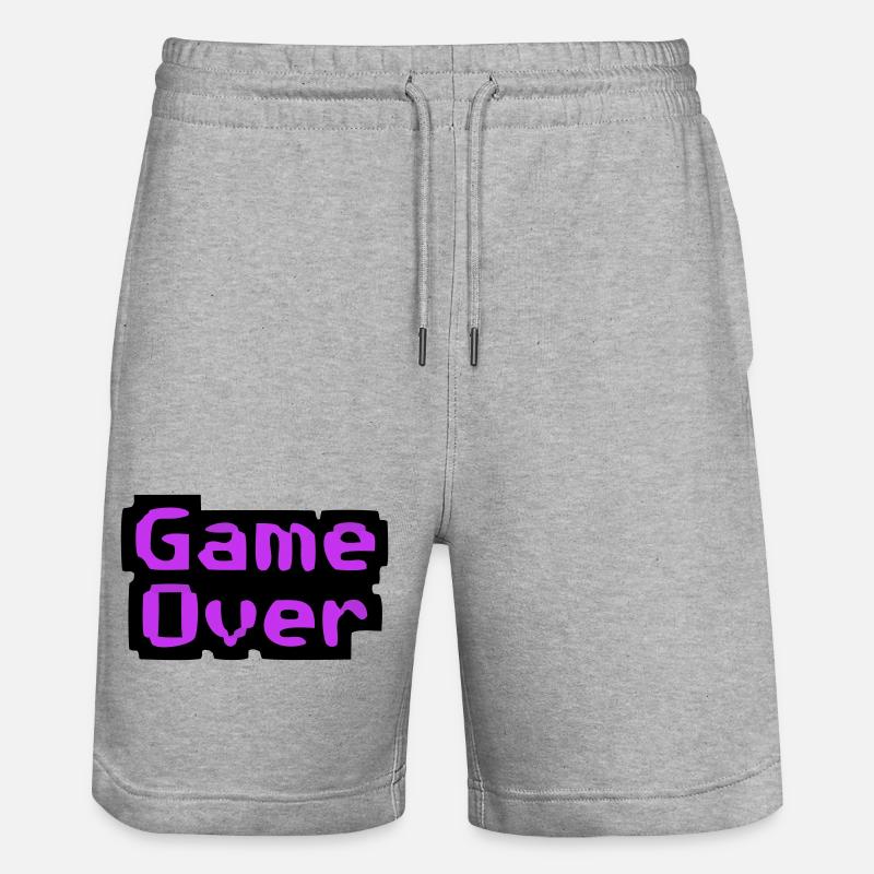 Game Over Pixel Retro - Short de jogging bio TRAINER Stanley/Stella unisexe - gris chiné