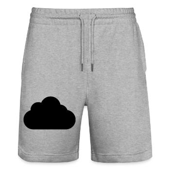 Wolke - Stanley/Stella Unisex Bio Joggingshorts Trainer  - Grau meliert - Vorne - Nik (191cm) & Marisol (170cm)