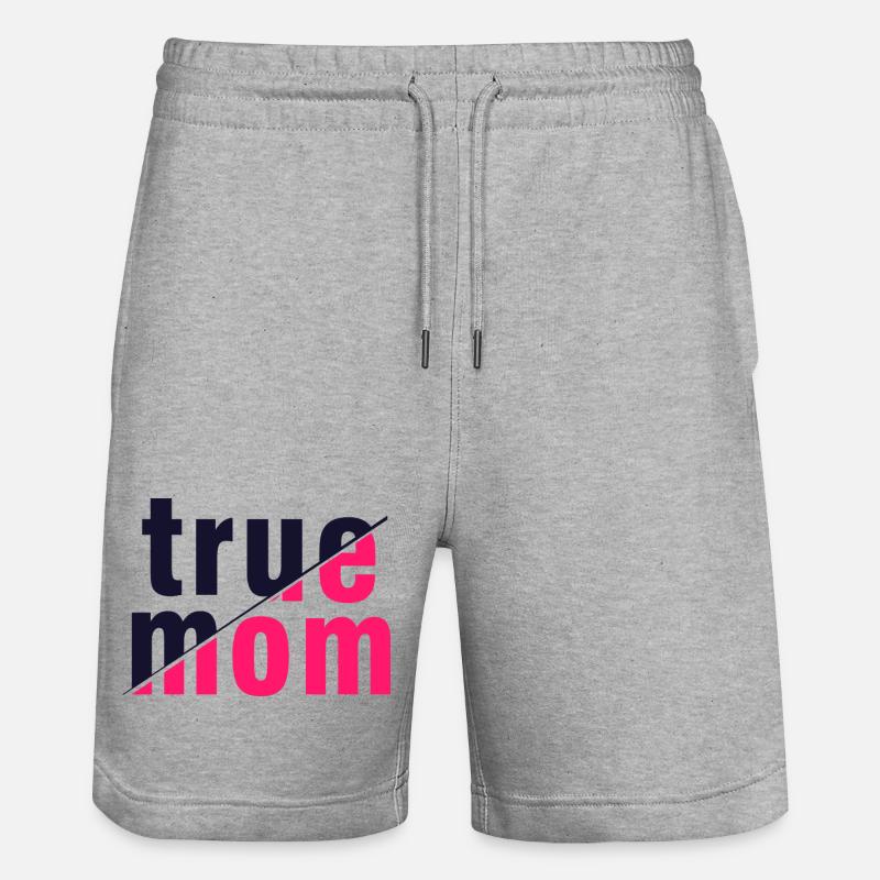 Wahre Mama Mutter Liebe Authentizitätskunst - Stanley/Stella Unisex Bio Joggingshorts Trainer - Grau meliert