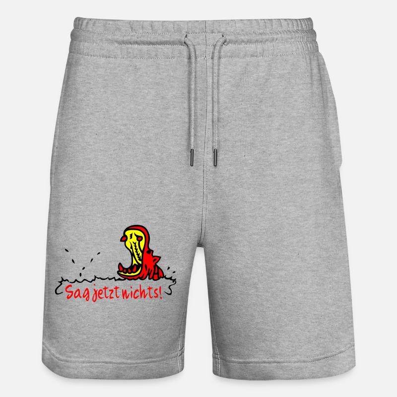 Hippo - Stanley/Stella Unisex Bio Joggingshorts Trainer  - Grau meliert