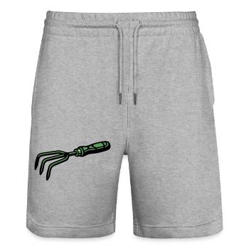 Gartenkralle Handgrubber Icon - Stanley/Stella Unisex Bio Joggingshorts Trainer  - Grau meliert - Vorne - Nik (191cm) & Marisol (170cm)