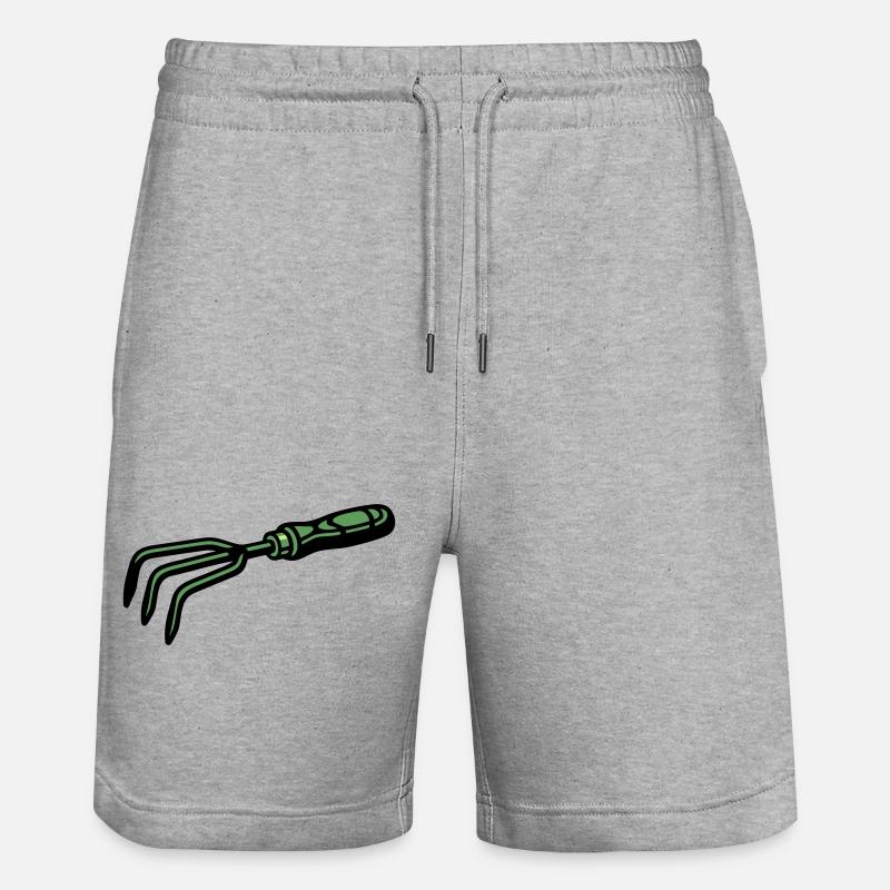 Gartenkralle Handgrubber Icon - Stanley/Stella Unisex Bio Joggingshorts Trainer  - Grau meliert