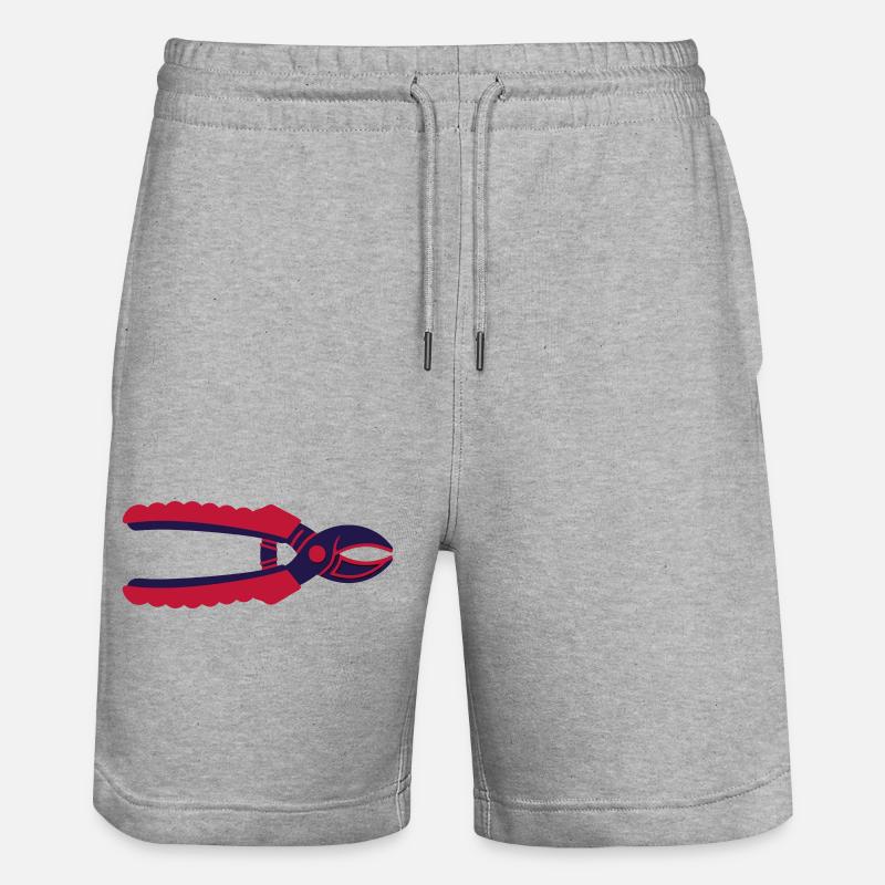 Gartenschere Werkzeug Garten Icon - Stanley/Stella Unisex Bio Joggingshorts Trainer - Grau meliert