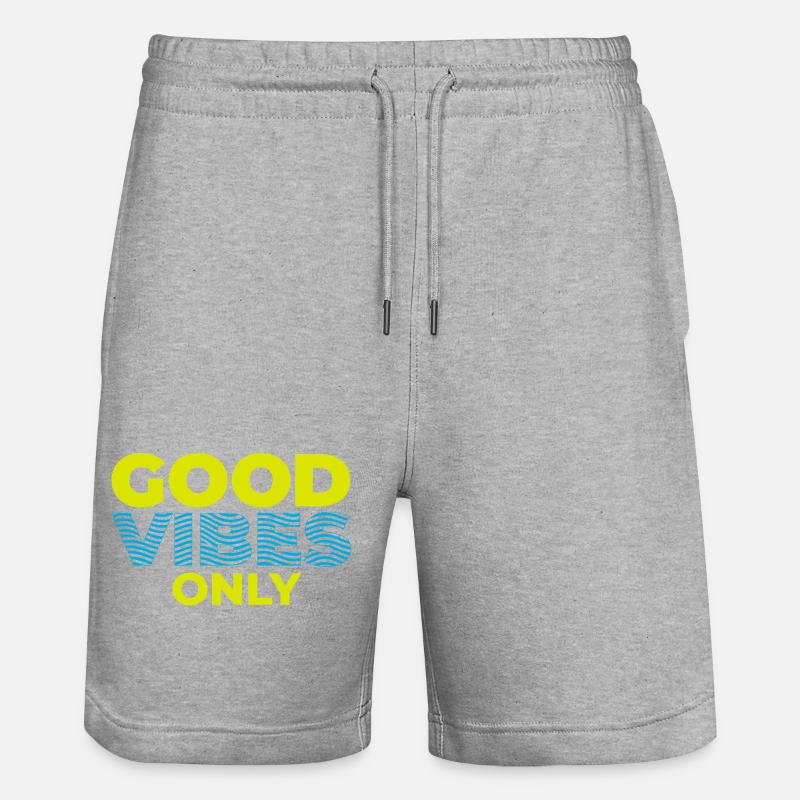 GOOD_VIBES_ONLY_Color - Short de jogging bio TRAINER Stanley/Stella unisexe - gris chiné