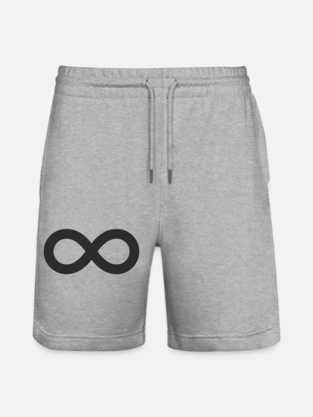 Infinity Sign – Minimalist Infinity - Stanley/Stella Trainer Unisex Organic Jogging Shorts - heather grey