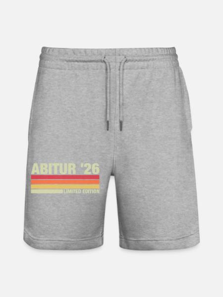Abitur 2026 Limited Edition - Stanley/Stella Unisex Bio Joggingshorts Trainer - Grau meliert