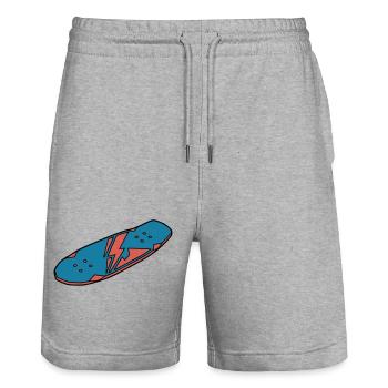 Skateboard Deck Urban Street - Short de jogging bio TRAINER Stanley/Stella unisexe - gris chiné - Devant - Nik (191cm) & Marisol (170cm)