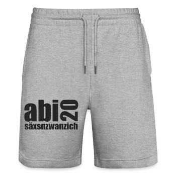 Abi20 Säxsnzwanzich Layout - Stanley/Stella Unisex Bio Joggingshorts Trainer  - Grau meliert - Vorne - Nik (191cm) & Marisol (170cm)