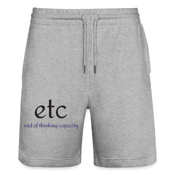 Usw.: End-of-Thinking-Fähigkeit - Stanley/Stella Unisex Bio Joggingshorts Trainer  - Grau meliert - Vorne - Nik (191cm) & Marisol (170cm)