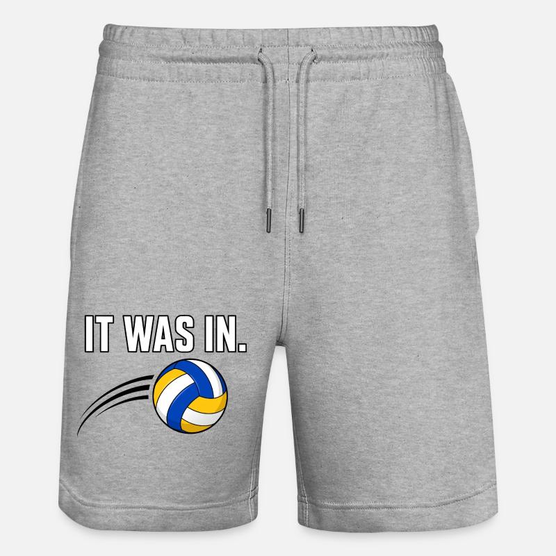 C'était Dedans ! Design Volley - Short de jogging bio TRAINER Stanley/Stella unisexe - gris chiné