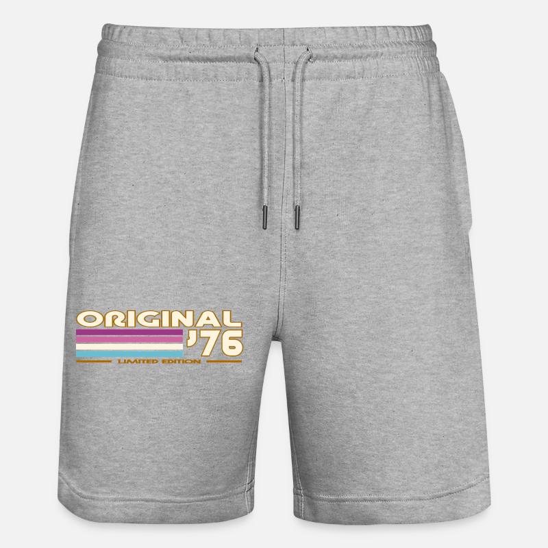 Originale 76 Retro Edition - Stanley/Stella Unisex Bio Joggingshorts Trainer - Grau meliert