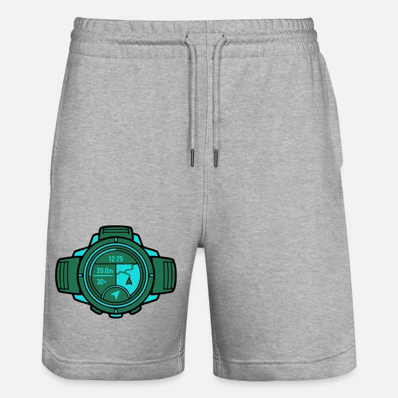 Montre GPS moderne Course - Short de jogging bio TRAINER Stanley/Stella unisexe - gris chiné