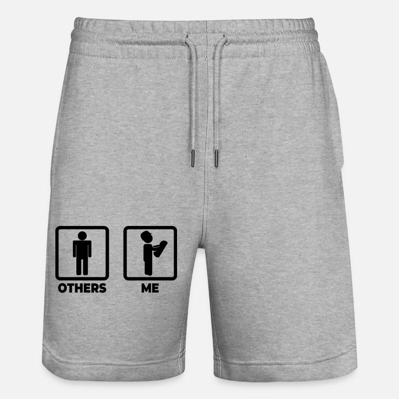 Architect Stick Figures - Stanley/Stella Trainer Unisex Organic Jogging Shorts - heather grey