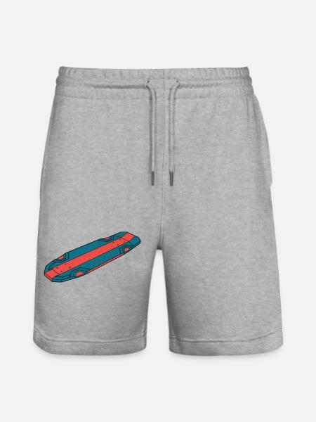 Cool Skateboard Deck Streetwear - Stanley/Stella Trainer Unisex Organic Jogging Shorts - heather grey