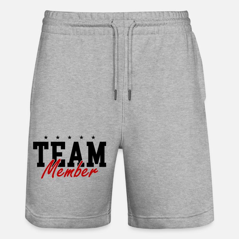 Team Mitglied - Stanley/Stella Unisex Bio Joggingshorts Trainer  - Grau meliert
