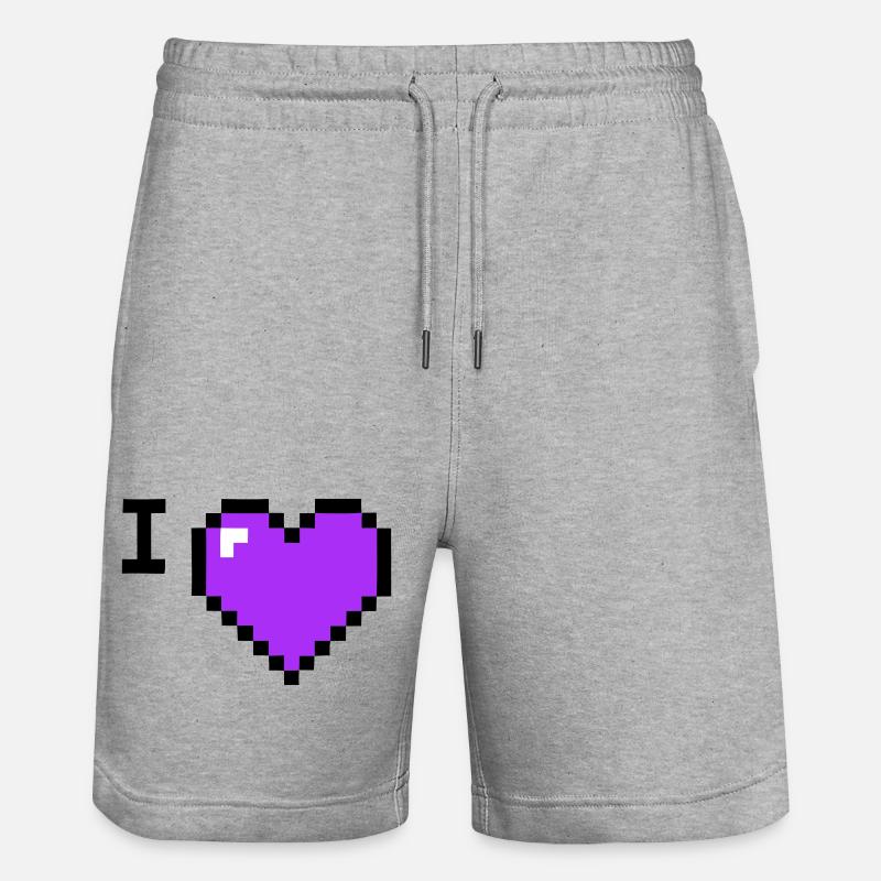 Texte provisoire de Cœur J’adore - Short de jogging bio TRAINER Stanley/Stella unisexe - gris chiné