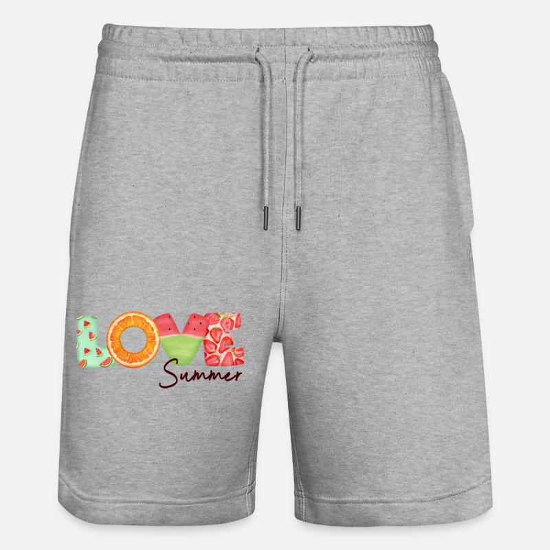 Love Summer - Short de jogging bio TRAINER Stanley/Stella unisexe - gris chiné