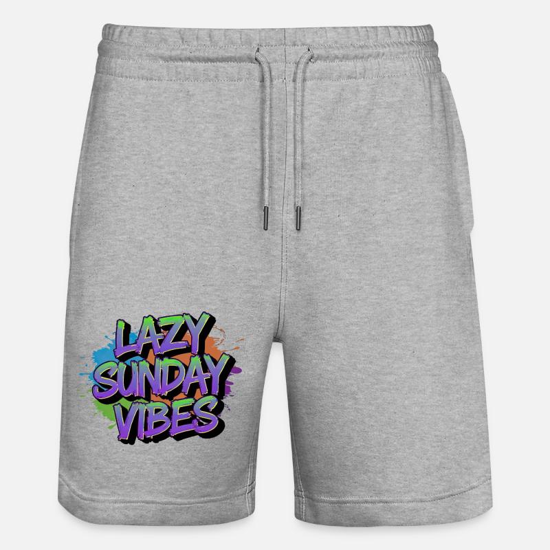 Graffiti du dimanche paresseux - Short de jogging bio TRAINER Stanley/Stella unisexe - gris chiné