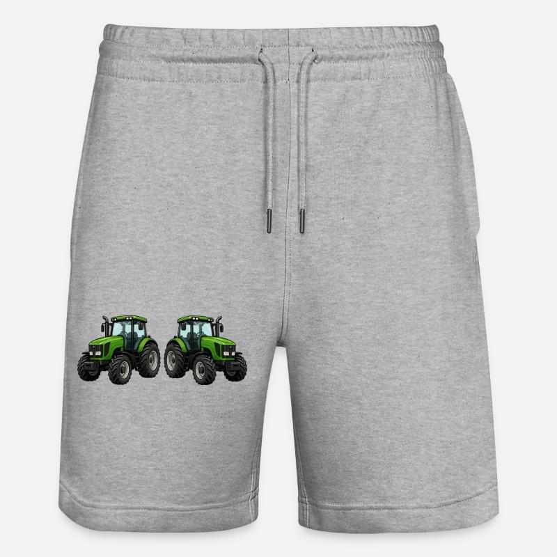 Tractor Green - Conception agricole - Short de jogging bio TRAINER Stanley/Stella unisexe - gris chiné