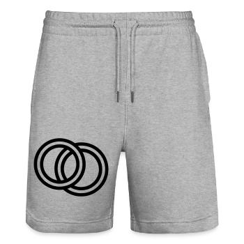 Verlobung - Stanley/Stella Unisex Bio Joggingshorts Trainer  - Grau meliert - Vorne - Nik (191cm) & Marisol (170cm)