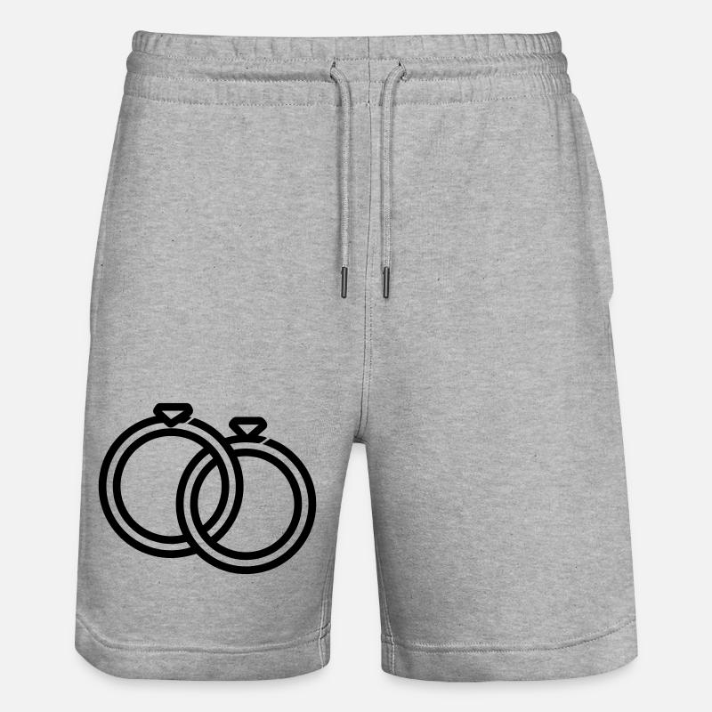 alliances mariage - Short de jogging bio TRAINER Stanley/Stella unisexe - gris chiné