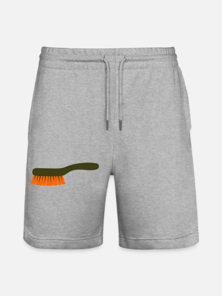 Mushroom Brush Tool Collector - Stanley/Stella Trainer Unisex Organic Jogging Shorts - heather grey