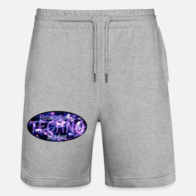 Hocus Pocus Techno Modus - Stanley/Stella Unisex Bio Joggingshorts Trainer  - Grau meliert