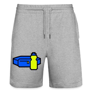 Courroir de ceinture d’hydratation pratique - Short de jogging bio TRAINER Stanley/Stella unisexe - gris chiné - Devant - Nik (191cm) & Marisol (170cm)